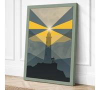 Beacon in the Mountains Canvas Wall Art Print 24x16 Inch (61 x 41 cm)