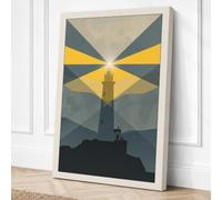 Beacon in the Mountains Canvas Wall Art Print 30x20 Inch (76 x 51 cm)