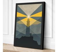 Beacon in the Mountains Canvas Wall Art Print 30x20 Inch (76 x 51 cm)