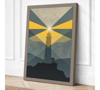 Beacon in the Mountains Canvas Wall Art Print 36x24 Inch (91 x 61 cm)