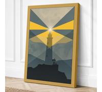 Beacon in the Mountains Canvas Wall Art Print 36x24 Inch (91 x 61 cm)