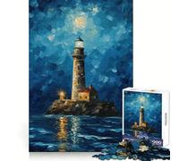 Beacon in The Night 1000 Pieces Puzzles for Adults Memory Ability Tranquil Pastime Secure Join Seasonal Gift (38x52cm)