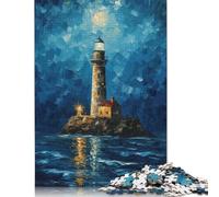 Beacon in The Night Puzzle Jigsaws 1000 Pieces for Adults Puzzle Adult Jigsaw Puzzle Jigsaw Puzzles for Adults Educational Game Challenge Toy 38x26cm/1000pcs