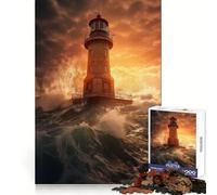 Beacon in The Tempest for Adults 1000 Piece Jigsaw Puzzle Brain Strength Cozy Pastime Firm Interlock Thoughtful Gift (50x75cm)