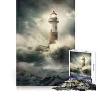 Beacon in The Tempest Jigsaw Puzzle 1000 Piece for Teenagers Think Training Time Well Spent Defined Edges Festive Present (38x52cm)