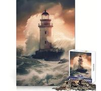 Beacon in The Tempest Jigsaws 1000 Pieces for Teenagers Creative Think Easy Enjoyment Exact Edges Xmas Present (38x26cm)