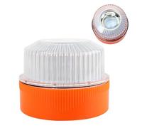 Beacon Light - Strobe Light | Magnetic LED Portable Amber Strobe Lights for Trucks, Waterproof V16 Emeŕgency Warning Flashers for Tow Snowplow RV Boat, Battery Powered 360 Degree Visibility