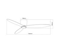 Beacon Lighting Beacon Airfusion Radar ceiling fan, black, 132 cm, quiet