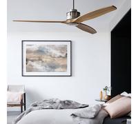 Beacon Lighting Beacon ceiling fan Airfusion Akmani, quiet, teak/chrome