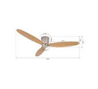 Beacon Lighting Beacon ceiling fan Airfusion Radar teak Ø 132 cm quiet