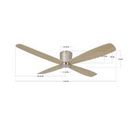 Beacon Lighting Beacon ceiling fan Fraser chrome/teak DC quiet Ø 132 cm