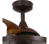 Beacon Lighting Beacon ceiling fan light Fanaway Industri brown quiet