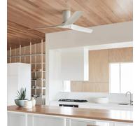 Hugger mount Ceiling fan with Remote Londo White DC Ceiling fan with Timer Quiet