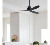 Beacon Lighting Beacon ceiling fan Whitehaven black quiet 142 cm