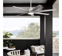 Beacon Lighting Beacon ceiling fan with light Atlanta white 142 cm quiet