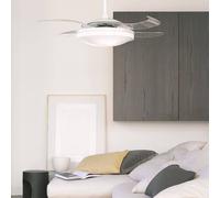 Beacon Lighting Beacon LED ceiling fan Fanaway Evo 1 white 121 cm quiet