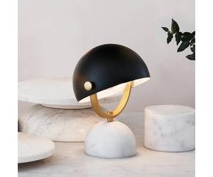 Beacon Lighting Beacon table lamp Lowe, black/brass, marble base