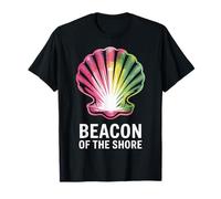 Beacon of the Shore Colorful Shell Design T-Shirt