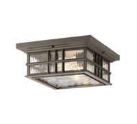 Beacon Outdoor 2 Light Flush Mount Olde Bronze IP44 E27 Netlighting Brown One Size