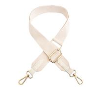 Beacone Wide Purse Strap Adjustable Canvas Replacement Crossbody Handbag Shoulder Bag Strap, A-beige, One Size