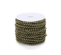 Bead Ball Chain, Metal Iron Bead Link Chains for DIY Jewelry Making 1.5mm 2.4mm Width(Ancient Bronze,2.4mm)