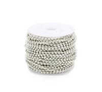 Bead Ball Chain, Metal Iron Bead Link Chains for DIY Jewelry Making 1.5mm 2.4mm Width(Silver,1.5mm)