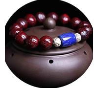 bead bracelet, 13MM Wood Bead Bracelet Tibetan Meditation Buddhist Prayer Mala Elastic Rudraksha Jewelry Christmas(A)