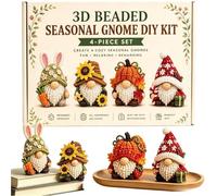 Bead Crafts Dwarf Beading Kit - DIY Character Assembly Set, Handmade Novelty Ornament Project, Artistic Hobby Creation | Home Office School Classroom Art Class Workshop Desktop Shelf Living Room Decor