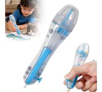 Bead Dispenser Pen, 2.6mm Automatic Press Beaded Tool, Automatic Press Tool for Precision Placement and DIY Crafts,Transparent High Capacity Chamber (Blue)