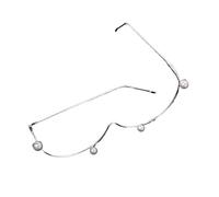 Bead Drop Pendant Glasses Frame, Lensless Street Style Eyewear, Simple Water Diamond Glasses(Color 2)