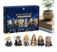Bead Embroidery Kit - Creative DIY Supplies for Desk Decoration | Handmade Embroidery Kit with Beads and Art | School Art Lesson Workshop Desk Shelf Living Room Entrance