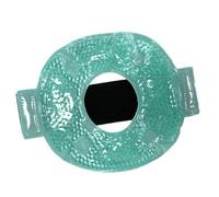 Bead-Filled Hot and Cold Knee Wrap, Green | Soft-Cover Compress with Elastic Strap for Home Relaxation During Desk Breaks
