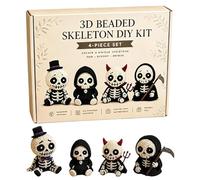 Bead Kit,with Instructions DIY Making - 3D Skeleton Collection Bead Set | for Halloween Party Favors Desk Decor Art Projects Kids Adults Teens Girls Women Beginners