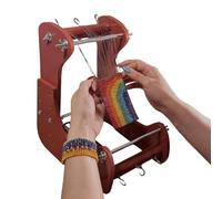 Bead Loom Kit, Standing Bracelet Maker Tool, Adjustable Jewelry Weaving System, Durable Wooden Frame Build Structure, Creative Craft Design Style, Home Workshop Use for DIY Jewelry