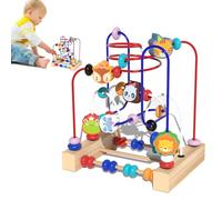 Bead Maze Toy - Wooden Bead Maze Toy, Cartoon Roller Coaster Game for | Preschool Learning Activity Ab