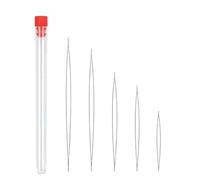 Bead Needle, 5 Pcs Long Straight Beading Needles, Stainless Steel Embroidery Needles, for Jewelry and Bracelets Making