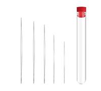 Bead Needle, 5 Sizes Beading Needle, Big Eye Beading Needles, Stainless Steel Sewing Needles, Stainless Steel Embroidery Needles, with Needle Bottle, for Jewelry Making