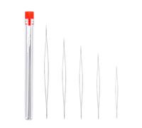 Bead Needle, 5 Sizes Stainless Steel Sewing Needles, Big Eye Beading Needles, Collapsible Embroidery Beading Needle, for Craft and Jewellery Making