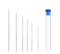Bead Needle, 6 Pieces Beading Needles, Stainless Steel Sewing Needles, Big Eye Beading Needles, for Craft and Jewellery Making, 6 Sizes