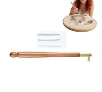 Bead Needle - Crochet Tool with Wooden Handle - Embroidery Needles for Textile Creation with Sequins - Gift Idea Adult Mother Grandma Amateur DIY