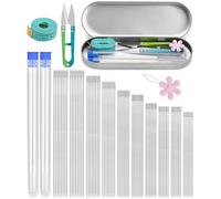 Bead Needle Set 100 Pcs Long Straight Beading Needles for Seed Beads Jewelry Making with Bead Threader