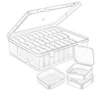 Bead Organizer 30 Grids Dustproof Large Capapcity Multi-functional Clear Plastic Organizer Box for Nail, Jewelry, Art Crafts, Bead Storage