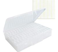 Bead Organizer Box, 61Pcs Small Bead Storage Boxes with Hinged Lid, Travel Craft Case with Handle, Mini Clear Plastic Containers for Jewelry Making Diamonds Nails Bracelet Screws Seeds Small Parts