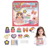 Bead Painting Kit with Stickers, Cartoon Crafts Beads Painting Stickers, Handmade Beads Paintings Kit, Art Crafts Decoration with Multi Colored Bead, for Decorating Notebooks, Bags, Suitcases