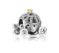 Bead Pandora 791573CZ woman silver and gold Disney Chariot of Cinderella