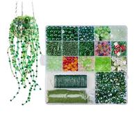 Bead Plant Kit - 1cm Resin Craft Kit, 2872 Pieces Flower Design Kit, Creative Arrangement Bead Collection | Decorative Plant Building Kit for Artistic Exhibition Projects Home Study