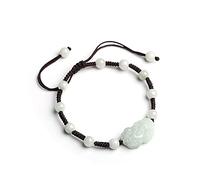 Bead, Red String Lucky Charm Balance Emerald Rope Woven Amulet Attract Prosperity Love Luck Money,Black
