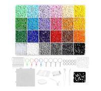 Bead Set - Melting Bead Kit, Handmade Fuse Activity | 367g Vibrant Flat Puzzle Making Supplies Creative Art Educational Project Pack for Birthday Celebrations Parties
