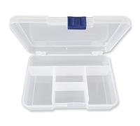 Bead Sorting Box, Transparent, 14.5 x 10 x 3.4 cm, 5 Compartments, Jewellery Bead Box, Plastic Sorting Box for Small Parts, Storage Box with Lid Organiser
