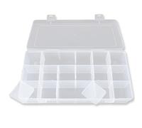 Bead Sorting Box, Transparent, 23.2 x 12.3 x 4.3 cm, 18 Compartments, Jewellery Bead Box, Plastic Sorting Box for Small Parts, Storage Box with Lid Organiser